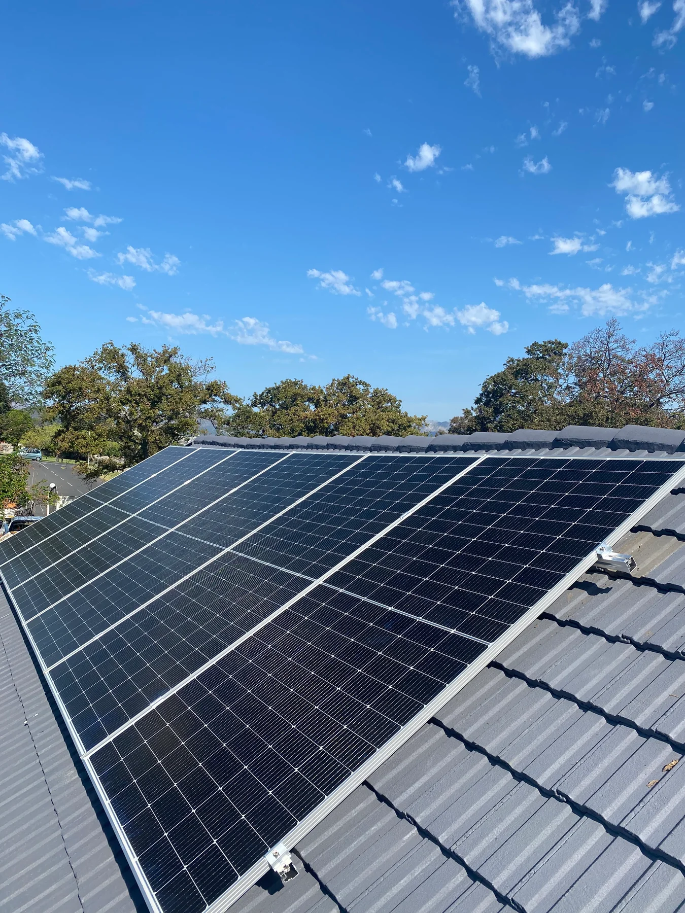 Solar panels installed on a residential roof